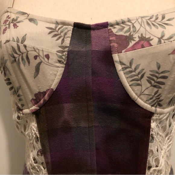 RACHEL Rachel Roy tie-dye bustier top adjustable straps navy blue skirt EUC SZ 4 - Picture 3 of 10